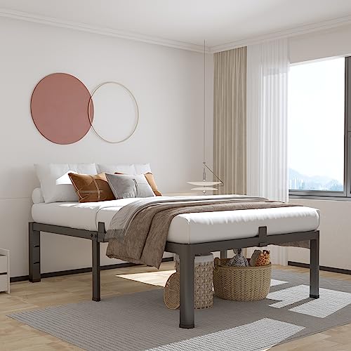 ROIL 14 Inch Twin Bed Frame with Rounded Corners, Heavy Duty Support & Under Bed Storage