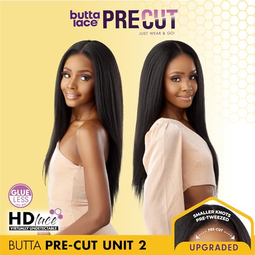 Sensationnel Butta Lace Precut Wig Unit 2 - 1B Offblack, Glueless, HD Lace