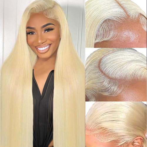 24 Inch Blonde Lace Front Wig Human Hair 13x6 HD Transparent Lace - Straight
