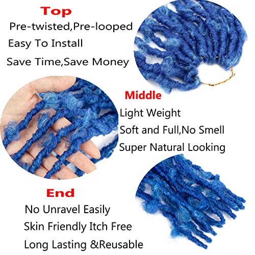 Blue Butterfly Locs Crochet Hair 30 Inch - 5 Pack, Natural & Tangle-Free