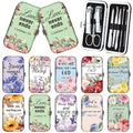 Colorful Christian Gift Sets for Women - Floral Bible Nail Care Kit - 10 Pieces