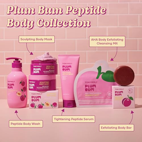 TONYMOLY Plum Bum Peptide Hydrating Body Wash ? Moisturizing & Nourishing Cleanser with Plum Extract, Peptides & Glycerin ? Gentle Korean Body Wash for Soft, Smooth, Radiant Skin, 13.5 fl oz