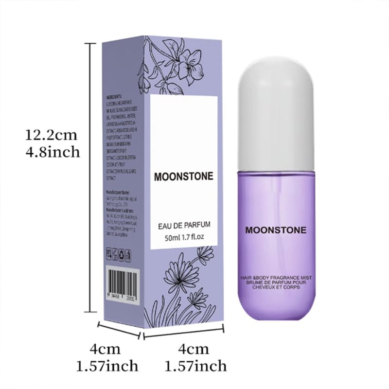 Vanilla Hair & Body Mist Spray – Long-Lasting Fragrance Mist Body Heavy Cream Vanillas Hair Perfume Cream Duo Mist Body Spray for Women & Men, Mini Size 50ml / 1.69 Fl Oz (amber haze)