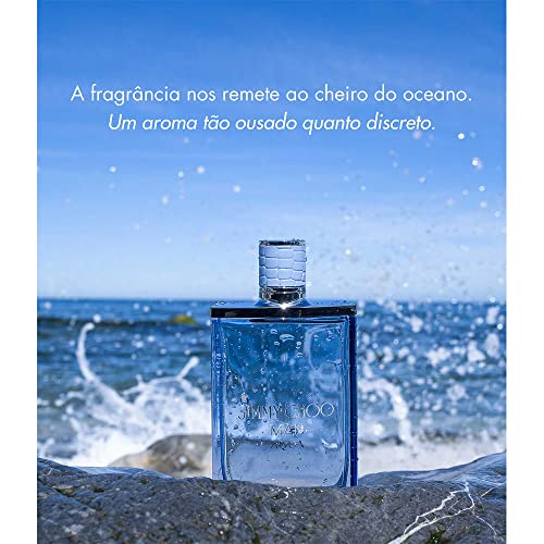 Men's Eau de Toilette Jimmy Choo Man Aqua 1 Fl Oz - Marine Woody Fragrance with Grapefruit & Salty Moss