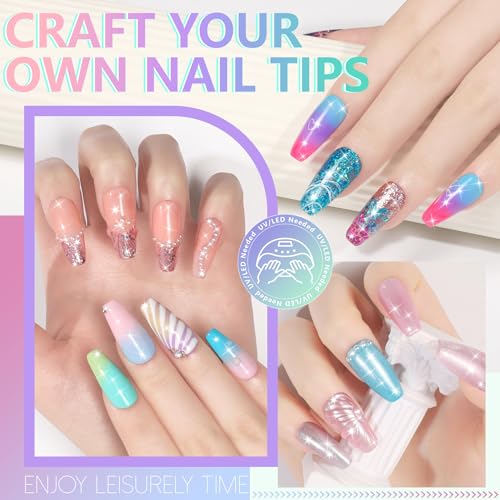 Mermaid Fairy 24 Color Patting Gel Polish Palette with Glitter Ombre Shades - Ocean Coral & Mermaid-Inspired Nail Art
