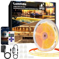 2700K 50FT Waterproof COB LED Outdoor Strip Lights - Dimmable, IP68