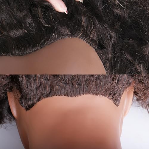 Brown 6-Inch Human Hair Afro Mannequin Head for Cosmetology & Styling Practice