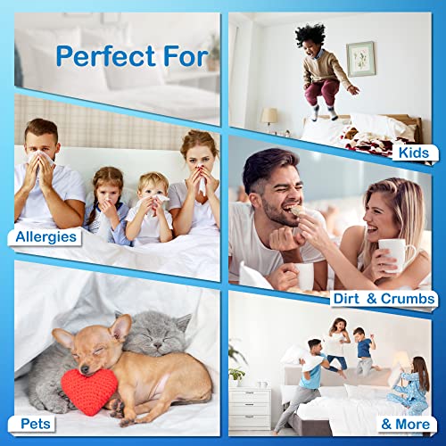 Jumbo King Cotton Duvet Cover Protector 110x96 Oversized White - Hypoallergenic, Breathable, Machine Washable
