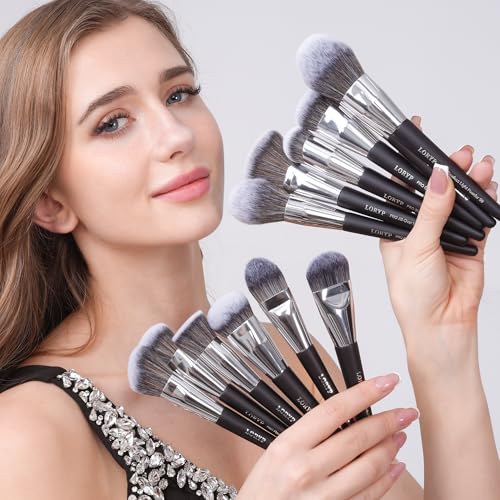 Professional Makeup Brush Set 32 Pcs Vegan Synthetic Brushes for Face & Eyes