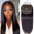 12 Inch 5x5 HD Lace Closure Human Hair Straight Virgin Remy Pre Plucked with Baby Hair