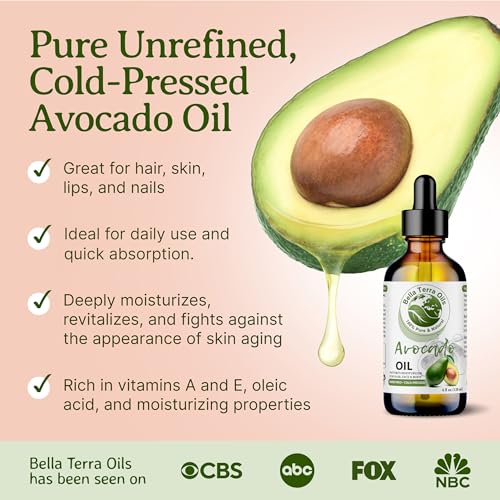 Bella Terra Oils Pure Avocado Oil for Skin and Hair Nourishment ? 1gallon, Rich in Nutrients, Hydrating, Shine Enhancer