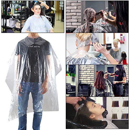 MIHUNTER 100 Pcs Disposable Hair Salon Capes 59 x 43.3 in Pack of 100 for Dye and Hair Coloring