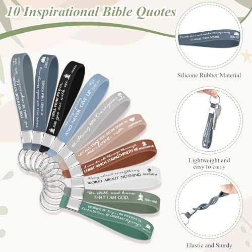 Boho Color Christian Gift Set - Inspirational Bible Keychains & Makeup Bags, 40pcs
