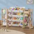 Sterlox Rectangular Toy Storage Organizer with 12 Bins & Stuffed Animal Storage - 58" Wide Kids Playroom Furniture