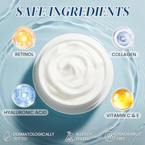 Aunpoos Retinol Collagen Face Cream for Anti-Aging, Tightening & Hydration 2 Pack 1.7 fl oz