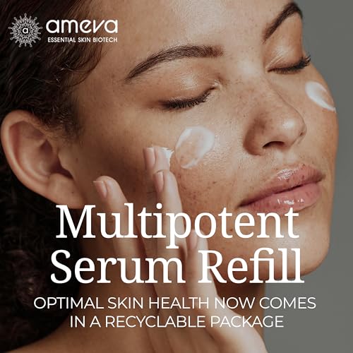 Mevalonic Acid Multipotent Serum: Plant-Based, Vegan, Boosts Collagen, Hyaluronic Acid, For Sensitive Skin, Anti-Aging, Velvety Soft, Enhances Radiance (Serum Refill)