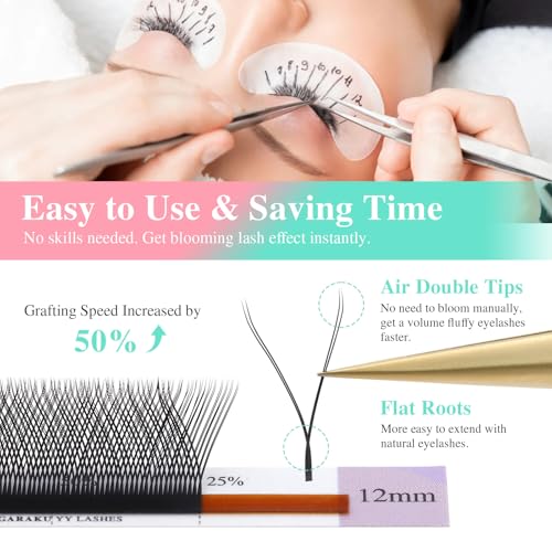 YY Lash Extensions 0.07 D 7-15mm Mix - Large Capacity 54 Rows for Professionals