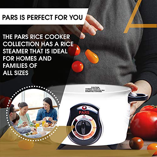Pars 5 Cup Automatic Persian Rice Cooker with Tahdig, Non-Stick Pot