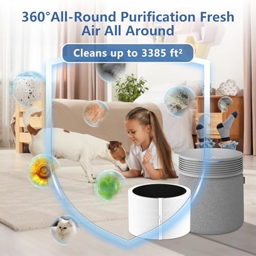 White HillClean Replacement HEPA & Carbon Filter for Blue Signature SP4i Air Purifier — 2 Pack