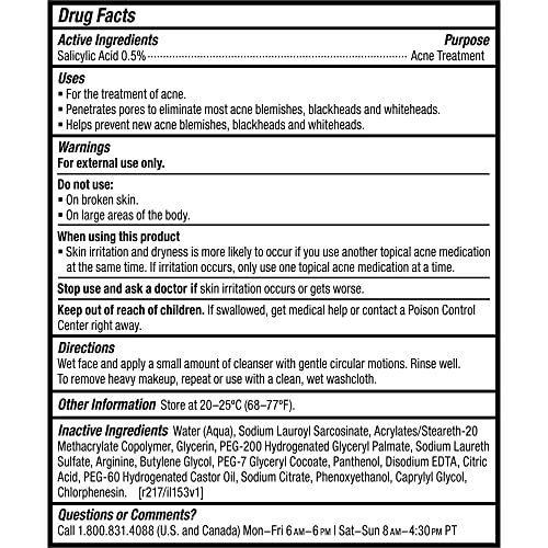 Paula's Choice CLEAR Pore Normalizing Acne Facial Cleanser 6oz - Gentle, Salicylic Acid Formula