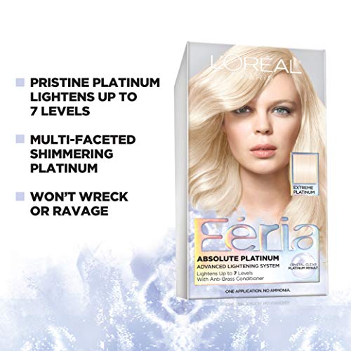 L'Oreal Feria Multi-Faceted Shimmering Hair Color Kit - Extreme Platinum, Pack of 2