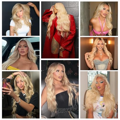 AuokMar 613 Blonde Human Hair Bundles Body Wave 12/14/16 Inch Variation of THIS listing
