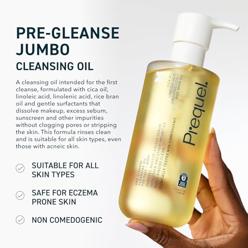 Prequel Skin Pre-Gleanse Oil Cleanser for Face 13.5oz - Gentle Double Cleansing Oil