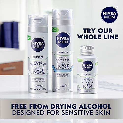 Nivea Men Sensitive Skin & Stubble Shave Gel - with Beard Softener For Men ? 7 Ounce. Can