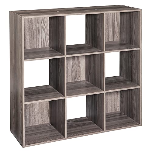 ClosetMaid Cubeicals 9-Cube Storage Organizer Shelf in Natural Gray Finish