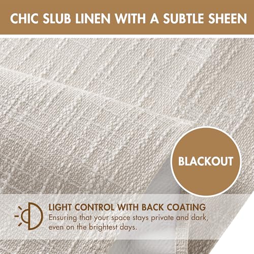 Blackout Linen Roman Shade 35x64 Insulated Window Covering - Linen Slub Variation