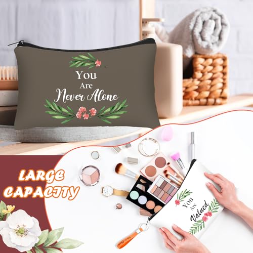 Christian Makeup Bags Keychains Bible Verse Dark Color - Inspirational Gift Set