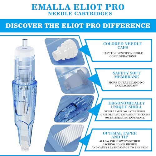 Professional Tattoo Cartridge Needles 20Pcs - Model 1007RLL - Precise & Durable for Artists