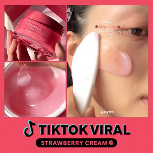 HINCE KINGSBERRY Vita Night Cream - Glass Skin Hydrating Moisturizer with Niacinamide - Korean Dullness & Pore Care, 1.69 fl oz
