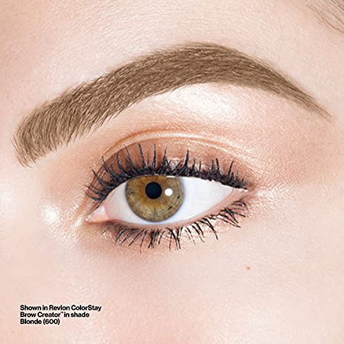 Revlon ColorStay Brow Creator, 2-in-1 Precise Eyebrow Pencil & Powder with Spoolie Brush, Waterproof & Long Lasting, 610 Dark Brown, 0.003 oz