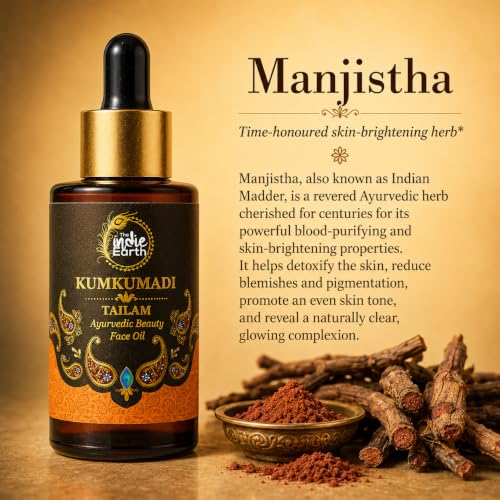Kumkumadi Face Oil for Brightening & Anti-Aging - 30ml Ayurvedic Night Serum