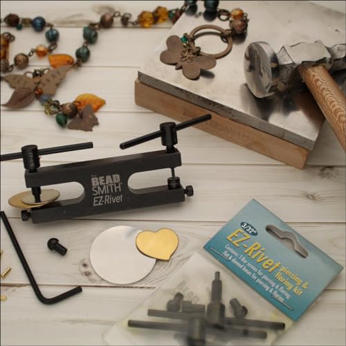 Jewelry Riveting & Flaring Kit with 3/32" T-Bar Screws - Flat & Domed Bases