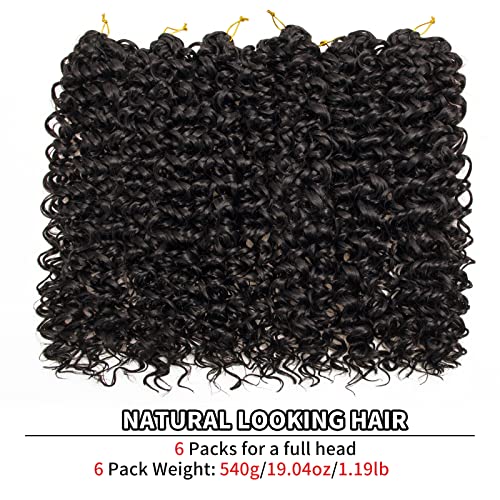 GoGo Curl Crochet Hair 22 Inch 1B Natural Black - Pack of 6