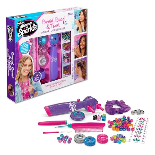 Cra-Z-Art Shimmer ’n Sparkle Hair Design Kit – 3-in-1 Bead & Twist Deluxe