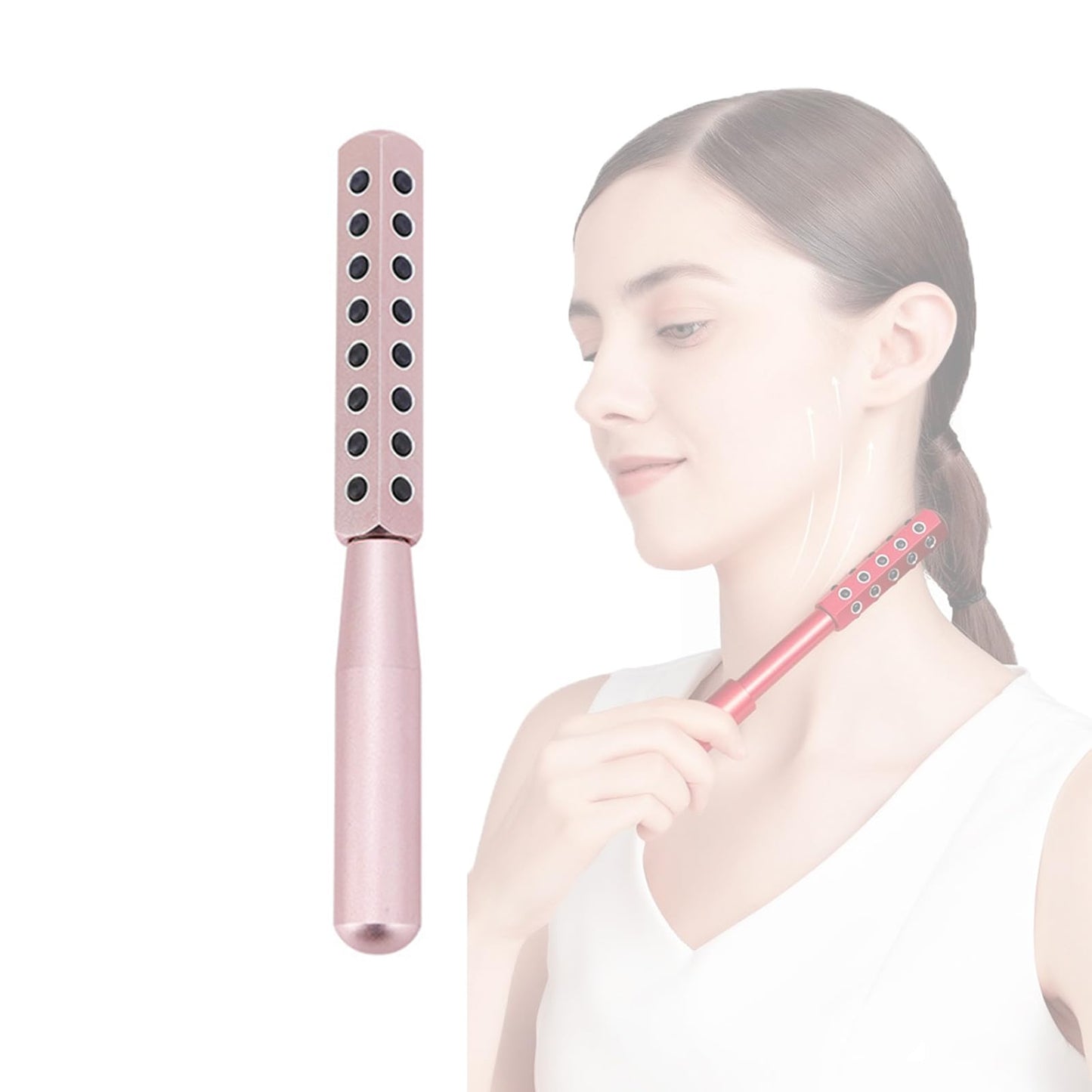 Elarique Glow Sculpting - Beauty Roller, 2025 New Uplift Facial Massaging Beauty Tool, Tourmaline Face Roller,Massage Face Tool, Cooling & Sculpting, Portable with Ergonomic Handle (B-1)