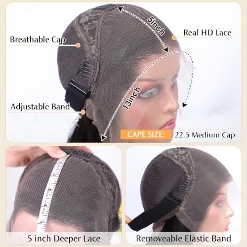 12 Inch Natural Black Human Hair Bob Wig with 13x4 HD Lace Frontal - Glueless, Pre-Plucked, 150% Density