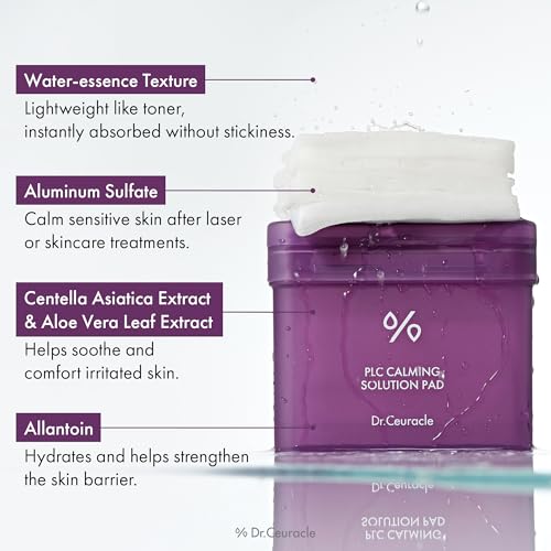 Dr.Ceuracle PLC Calming Solution Pad - Instant Soothing Toner Pads (130-count)