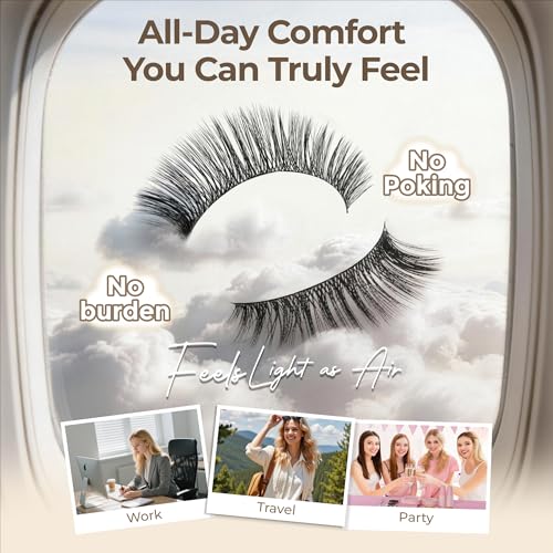 LASHVIEW Lash Extension Kit DIY Lash Clusters Eyelash Extension Kit, 10-16mm NM03 Individual Lashes Kit with Lash Bond and Seal, Lash Tweezers for Self Use