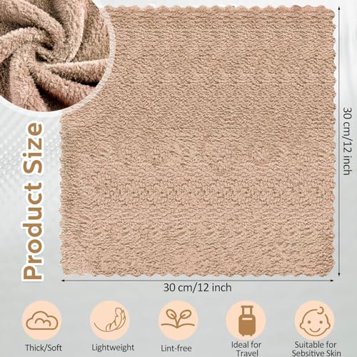 100 Pack Microfiber Washcloths - Soft, Reusable Bathroom & Baby Towels 12x12 Inch