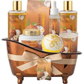 Luxury Spa Gift Basket for Women - Coconut & Vanilla Bath Set with Candles & Body Lotion