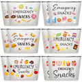 Reginary 12 Pcs Emergency Snack Bags Bulk Food Makeup Bag Foodie Zipper Cosmetic Pouch Reusable Emergency Snack Pouch for Women Girls Trip Gifts Favors School Work Travel Organizer