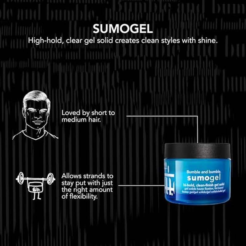 Bumble and bumble. Sumogel Hi-Hold Styling Hair Gel | Strong Hold + Hi-shine Finish | Straight to Coily, 1.5 Ounce