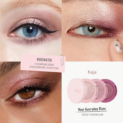 Kaja Beauty Bento Bouncy Eyeshadow Trio Plum Rosy 01 - Vibrant Eye Makeup Set
