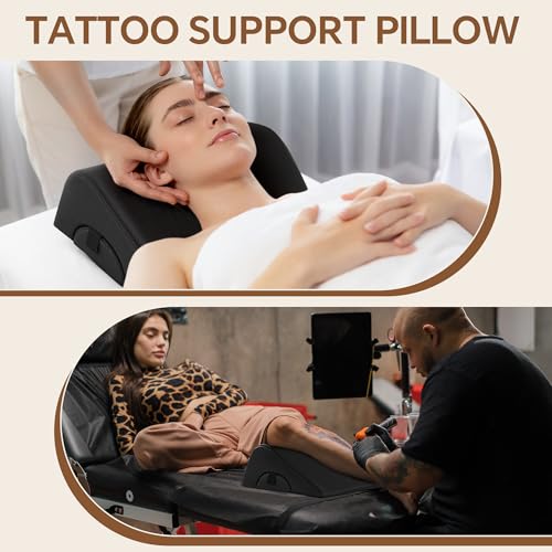 Massage Bolster Pillow for Legs & Support - Waterproof Foam Leg Pillow for Massage & Tattoo