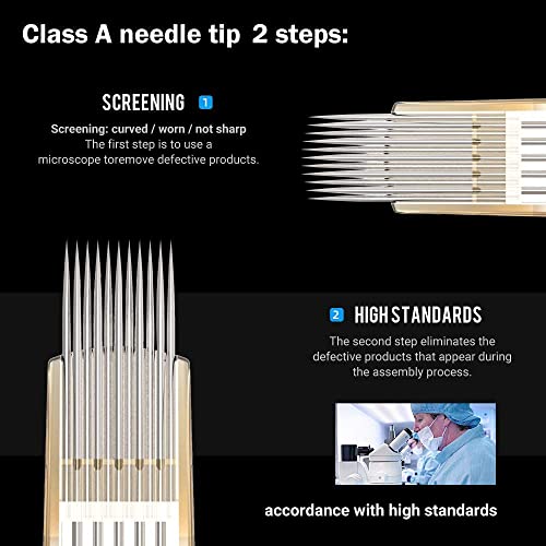 Ambition Premium 50Pcs #10 Bugpin Round Liner Tattoo Needles 1005RL Disposables