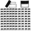 90 Pack 5ml Glass Lip Balm Containers with Airtight Lids - Refillable Cosmetic Jars for Skincare & Travel
